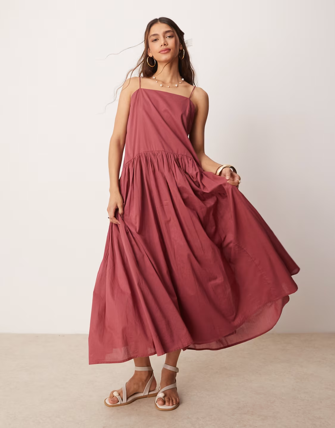 Long loose dress Red